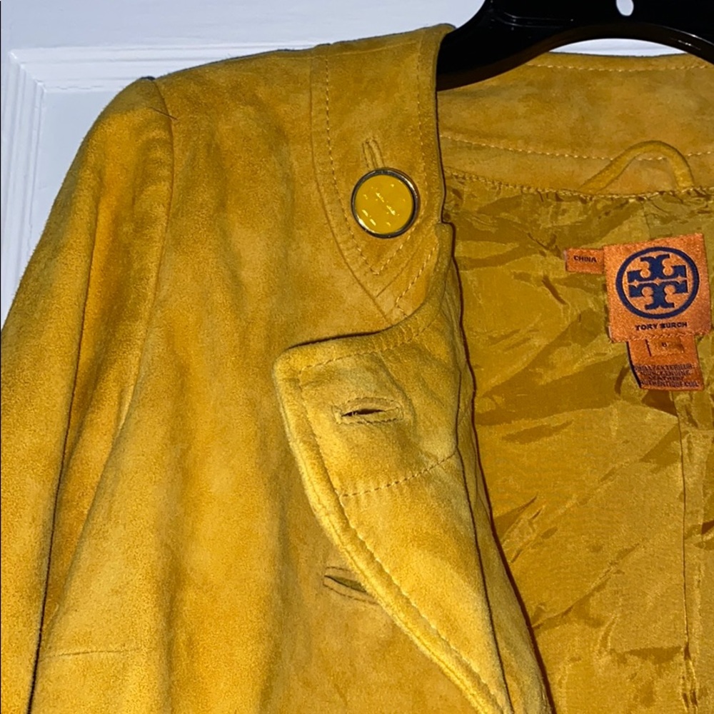 Tory Burch Vintage suede jacket yellow, 6 - Picture 2 of 9